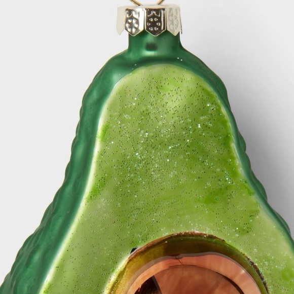 Glass Avocado Christmas Tree Ornament nwt - Picture 3 of 3